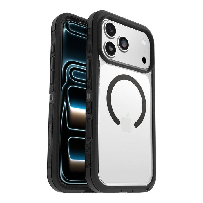 OtterBox Defender Pro XT Clear Camera Control For iPhone 18 Pro Max / iPhone 17 Pro Max - Dark Side (Clear/Black)