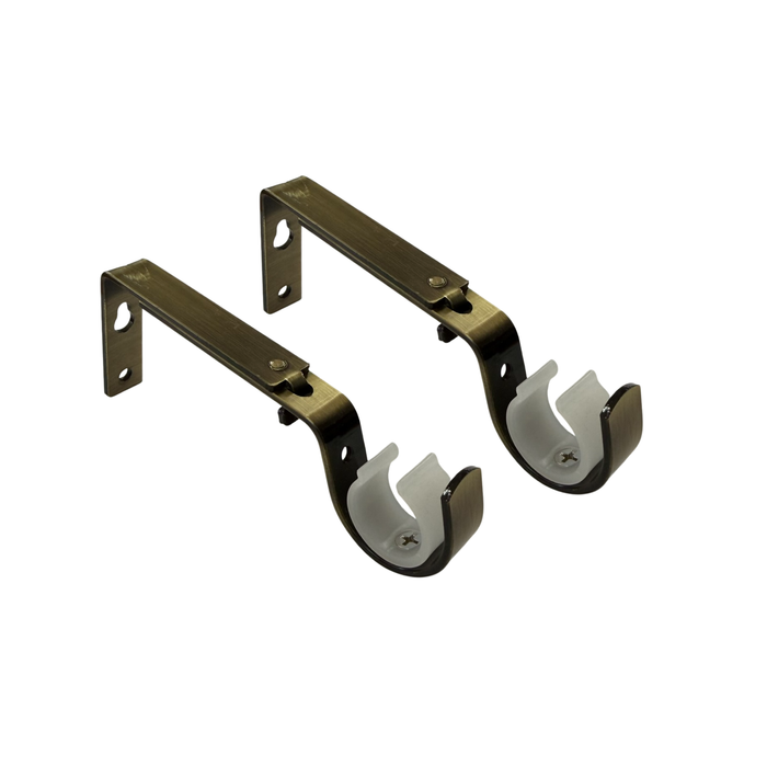 Pillar 25/32mm Antique Brass Adjustable Universal Curtain Rod Bracket