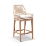 Darcey Outdoor Teak And Rope Bar Stool