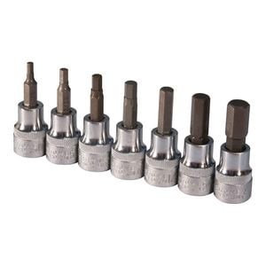 Sidchrome 3/8'' Drive AF In-Hex Socket Set - 7 Piece