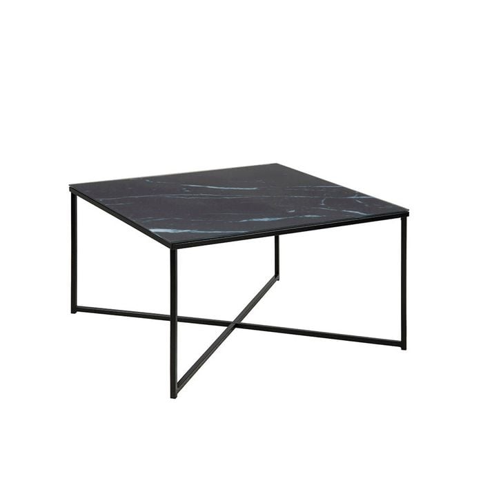 Modern Furniture KOLINA Glass Coffee Table 80cm - Black