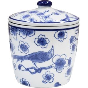 LVD Porcelain Cannister/Planter Home Decor Blossom/Bird Medium