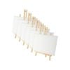 6x Art Boxd 18cm Stretched Canvas 280gsm Art Painting W/ Wooden Easel Med Thick