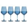 4pc Classica Matte Wine Drink/Beverage Glass 490mL Blue