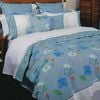 Daisy Cotton Rich Quilt Cover Set Blue Queen