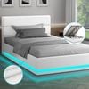 ALFORDSON Bed Frame Gas Lift RGB LED King Single