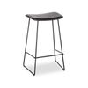 Winnie Stool - Black - Black Leather - 76cm (commercial Bench Height)