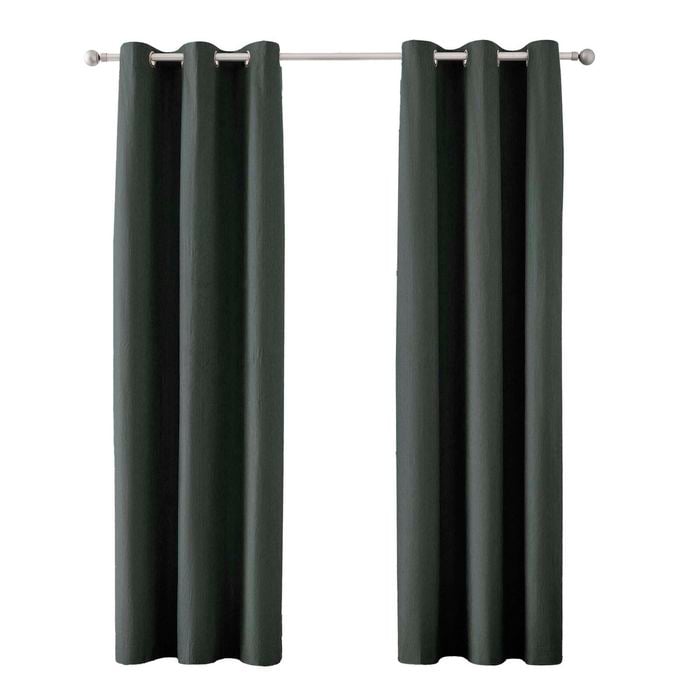 Mollers 120 x 223cm Green Blockout Trevally Eyelet Curtain