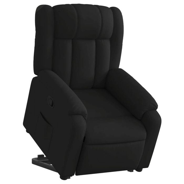 vidaXL Stand up Massage Recliner Chair Office Armchair Single Sofa Black Fabric