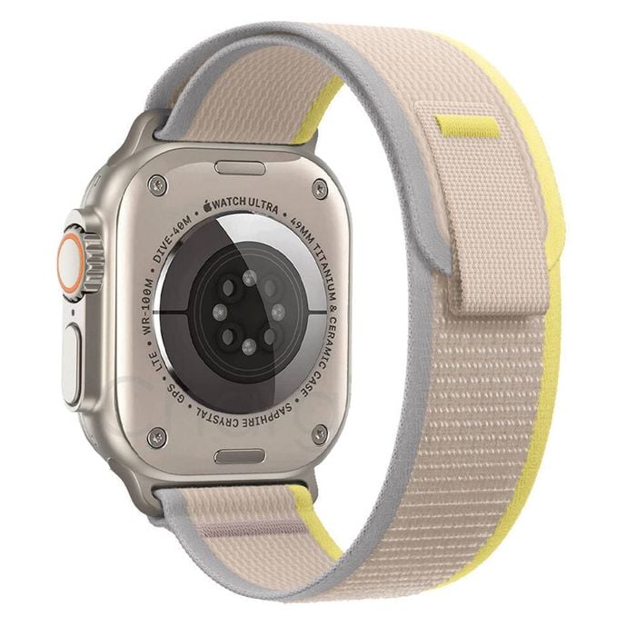 Trail Loop Watch Band Strap - For Apple iWatch 38mm 40mm 41mm [42mm Series 10] (Yellow & Beige)
