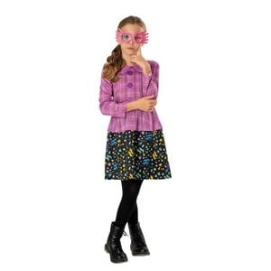 Harry Potter Luna Lovegood Kids Halloween Costume – Dress with Spectrespecs, Multi Colour, 3-5 Years