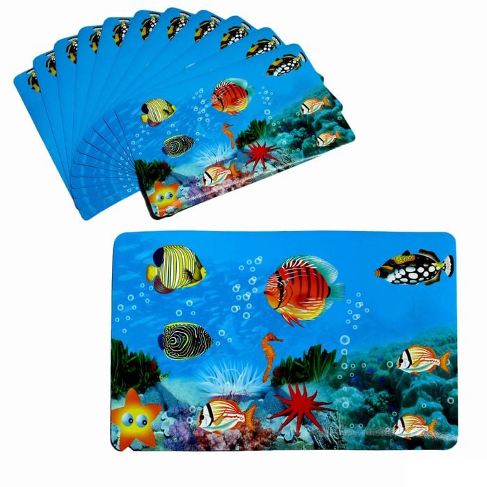 Set of 12 PVC Easy Care Placemats - Skuba 43 x 28 cm