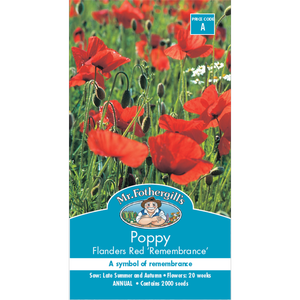 Mr Fothergill's Poppy Flanders Red Flower Seeds