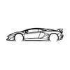 Ignite Laser Lamborghini 2022 Aventador SVJ Silhouette Metal Wall Art Coated Black 23.6inch/60cm