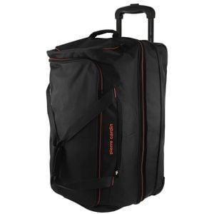 140L Pierre Cardin Trolley  Medium Soft Travel Luggage Wheeled Duffle Black