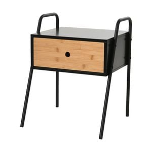 Sherwood Oliver Wooden Bed Side Table Bamboo Natural 43x40x52cm