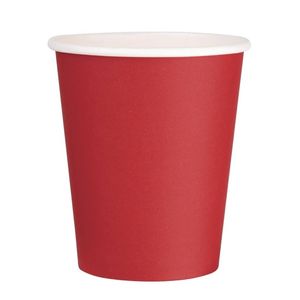 Fiesta Recyclable Single Wall Takeaway Coffee Cups Red 225ml 8oz 1000 Pack