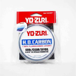 Yo Zuri H.D Carbon 30yds Clear Fluorocarbon Fishing Leader 60lb