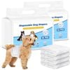 Advwin 2x50PCS Male Dog Diapers Disposable Pet Belly Bands Dog Nappy