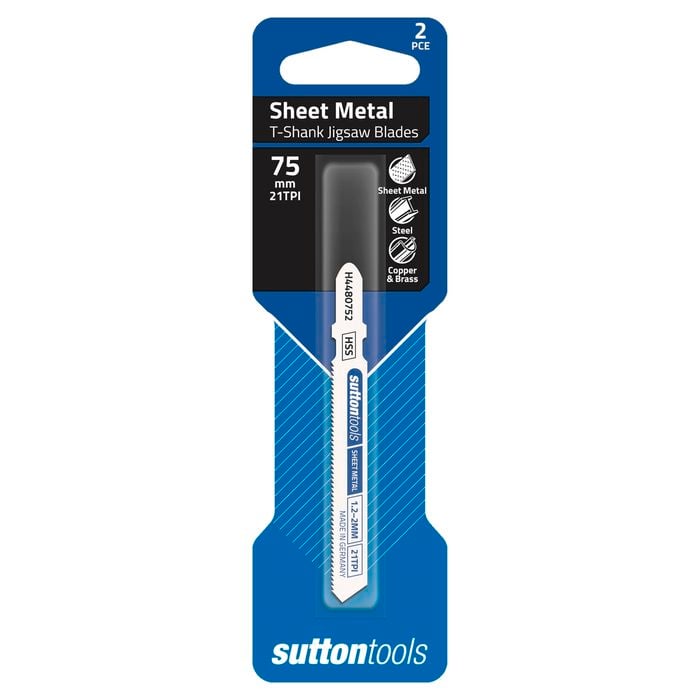 Sutton Tools 75mm 21TPI Sheet Metal Jigsaw Blade - 2 Pack