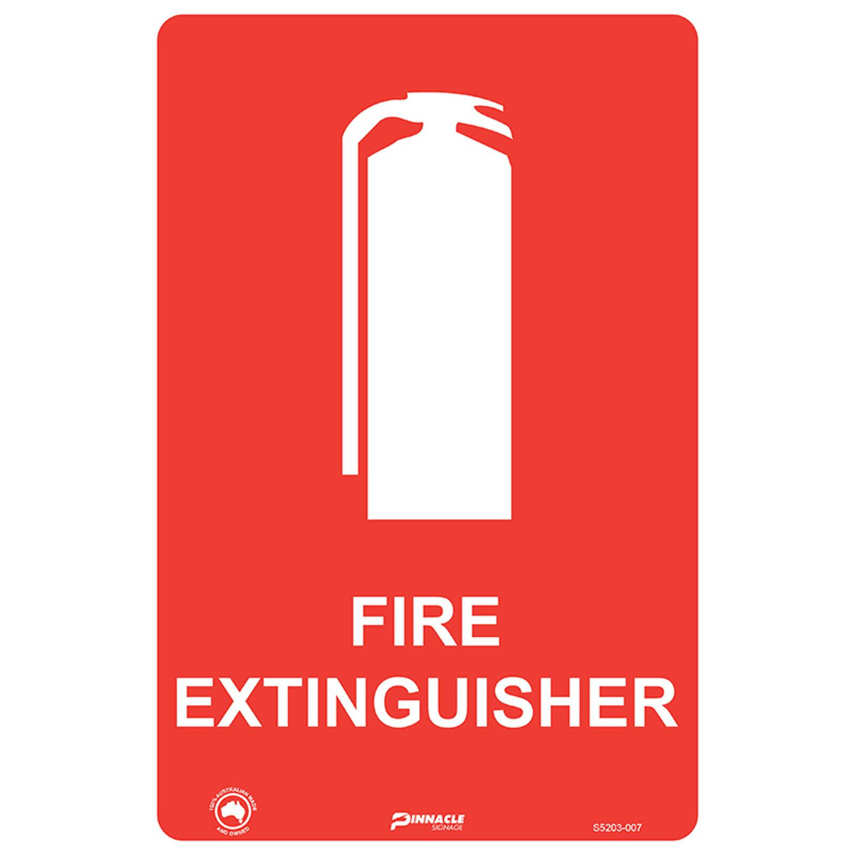 Pinnacle 300 x 200mm Metal Fire Extinguisher With Picto Sign - Bunnings ...