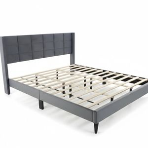 Neron Velvet Bed Frame Charcoal - King