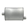 GASO Oval Muffler, 2" In/Out, Offset/Centre, 8" x 4" x 14" Triple Flow Glass Packed