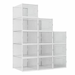 Luxsuite Shoe Box Clear Sneaker Stackable 12 pack