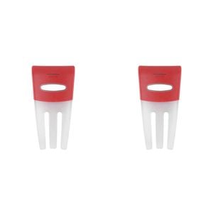 2PK Dexas 26.5cm Silicone Salad Hands Fruit/Vegetable Mixer - Red