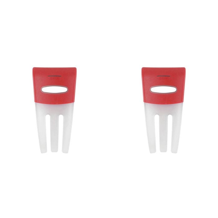 2PK Dexas 26.5cm Silicone Salad Hands Fruit/Vegetable Mixer - Red