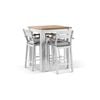 Outdoor Balmoral 4 Seater Square Bar Table With 4 Capri Bar Stools