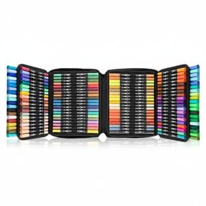 160 Color Brush Pens for Adult Coloring Books - Water-Based & Dual