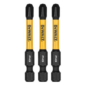 DeWALT FLEXTORQ 57mm PH3 Screwdriver Bit DWAF2PH3IR3 - 3 Pack