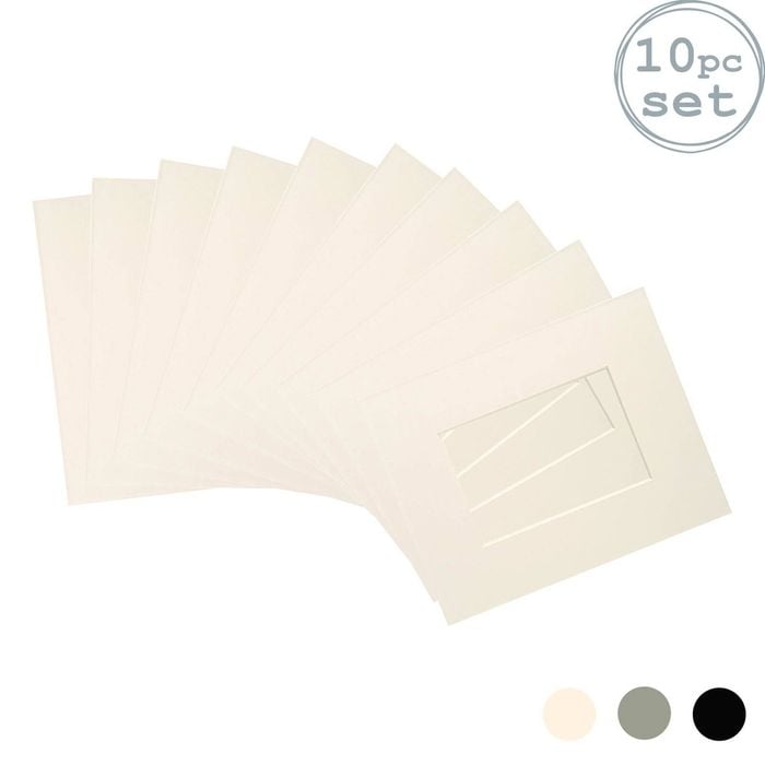 10x Picture Photo Mounts - To Fit Frame Size 8 x 10" for Image Size 4 x 6"