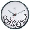 NeXtime 30cm Dropped Numbers Silent Analogue Round Wall Clock