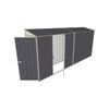 Build-a-Shed 0.8 x 4.5 x 2m Skillion Single Hinged Door Shed with Single Hinged Side Door - Grey