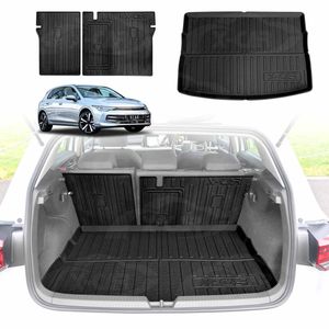 Boot Liner Set For Volkswagen Vw Golf Mk7 Mk7.5 Mk8 2013-onwards All Weather Heavy Duty Trunk Back Seat Protector Cargo Kick