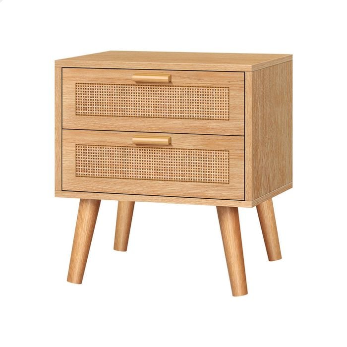 ALFORDSON Bedside Table Rattan Wood