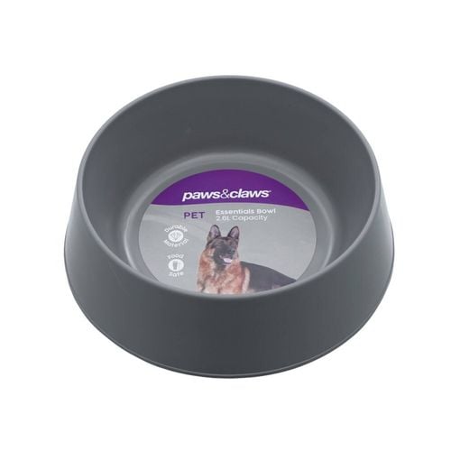 4x Paws Claws Pet Essentials Dog Bowl 2.6L 24.5cm Asst Bunnings Australia