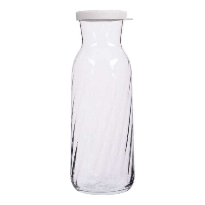 LAV Fonte Optic Glass Carafe - 1.2L - White Lid