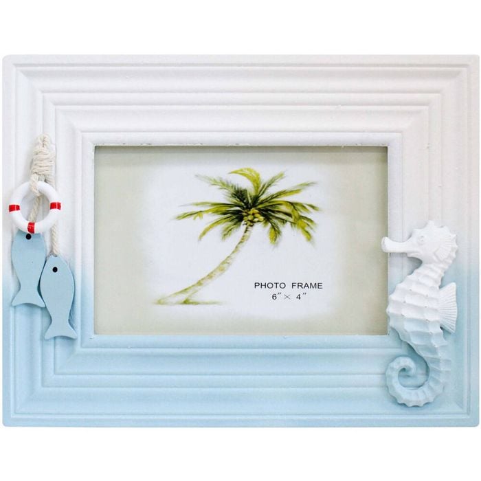 LVD Wooden Glass Picture/Photo Coastal Frame 6x4 18x23.5x1.5cm Beachside