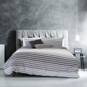 Ardor Rouche Grey Quilt Cover Set King