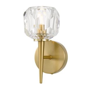 Telbix Antique Gold/Crystal Zaha 1 Wall Lamp