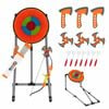 Costway 4in1 Bow & Arrow Set Archery Toy Throwing Target Game Set Orange