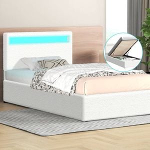 ALFORDSON Bed Frame RGB LED Gas Lift Single