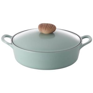Neoflam Retro 26cm Low Stockpot Induction With Die-cast Lid  Green Demer
