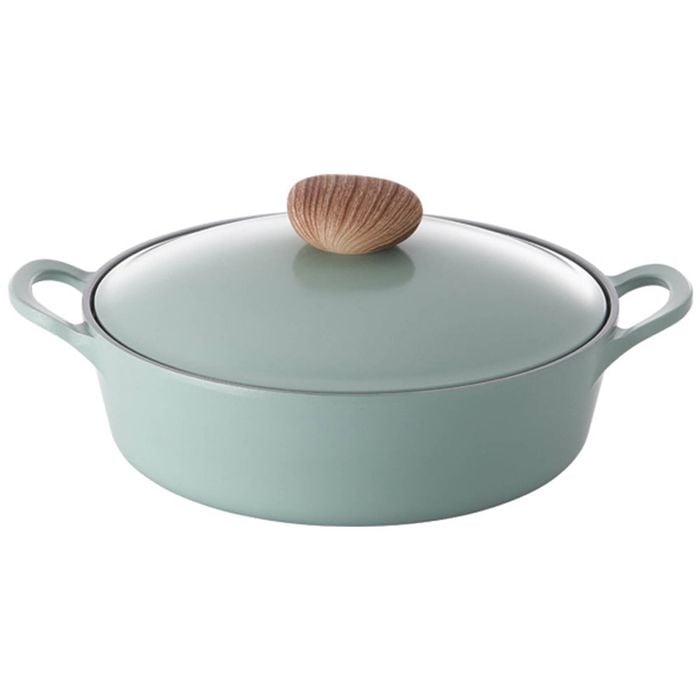 Neoflam Retro 26cm Low Stockpot Induction With Die-cast Lid  Green Demer