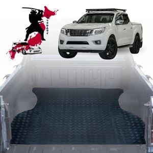 Black Samurai UTE Tub Mat Tray Liner for Nissan Navara Dual Cab 2015 - Current (with rear cupholder)