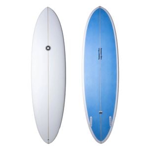 Summer vibes Mid Twin Mid-Length Surfboard - BLUE, 6'10" x 21 1/2" x 2 15/16" 48.3L
