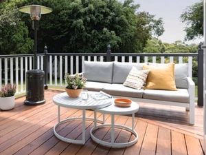 Outdoor assembly image with setting in backyard
